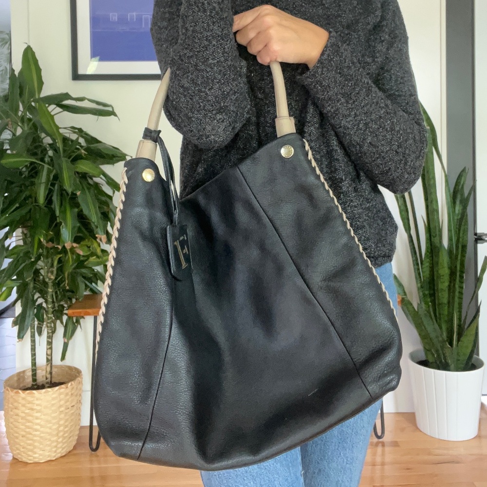 Furla Black and Tan Leather Handbag - Picture 9 of 9